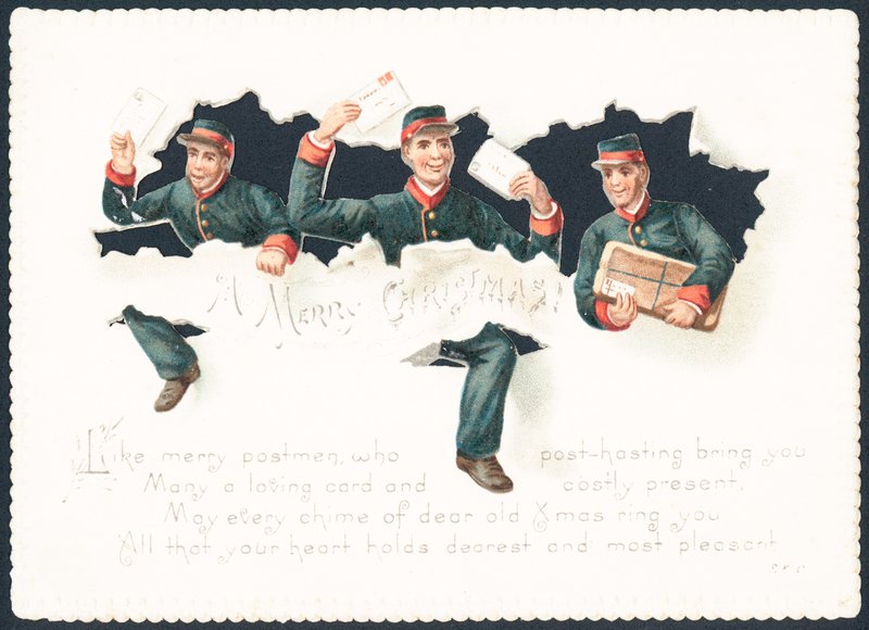 Carteros alegres, tarjeta de Navidad de English School