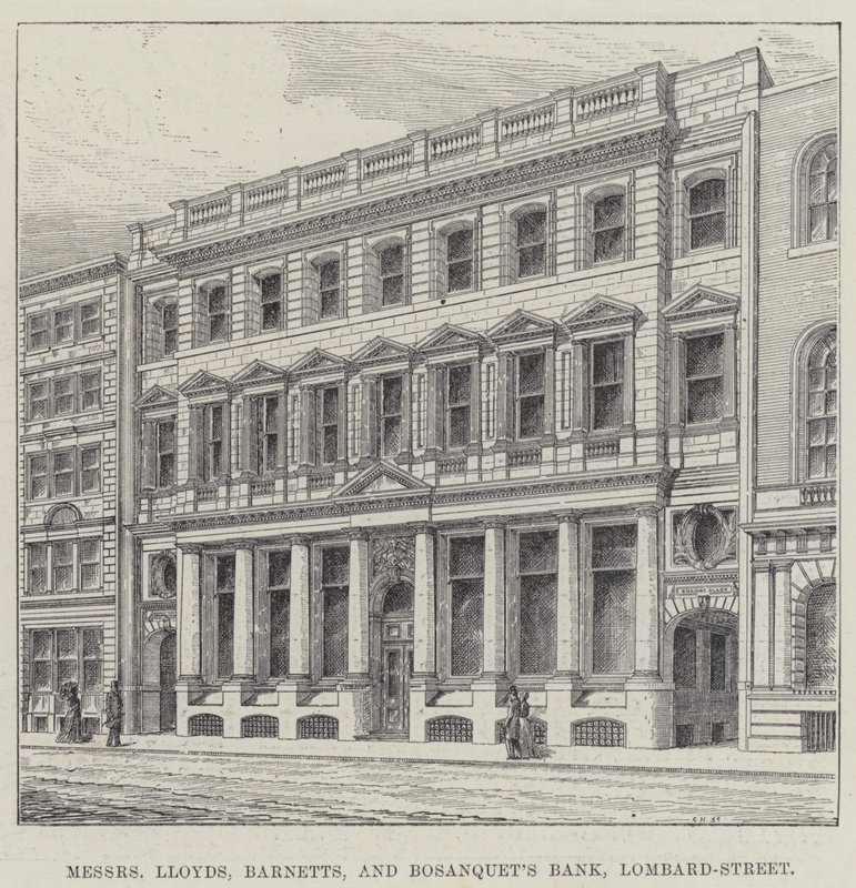 El Banco de los Señores Lloyds, Barnetts y Bosanquet, Calle Lombard de English School