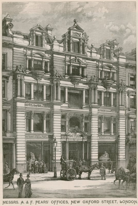 Oficinas de A & F Pears, New Oxford Street, Londres de English School