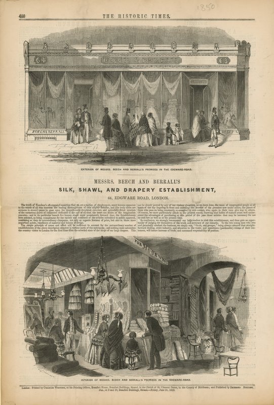 Establecimiento de Seda, Chal y Drapería de Breech y Berrall de English School