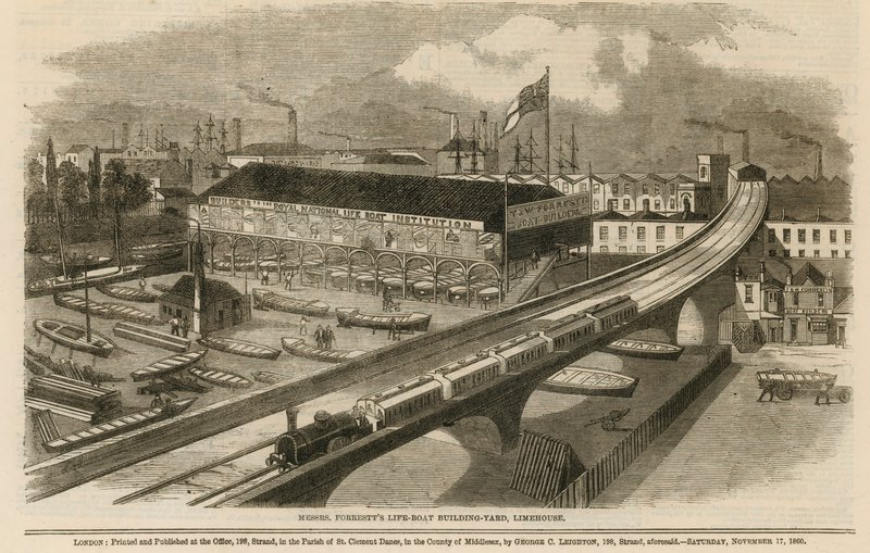 Astillero de botes salvavidas de Messrs Forrestt, Limehouse de English School