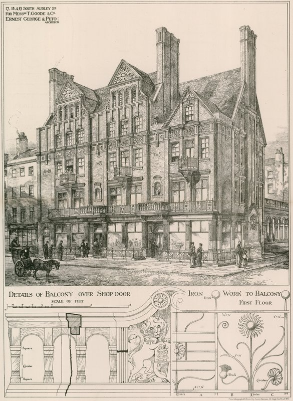 Messrs T Goode & Co., 17, 18 y 19 South Audley Street, Londres de English School