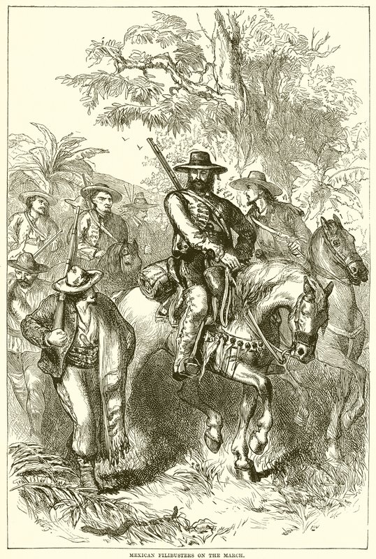 Filibusteros mexicanos en marcha de English School