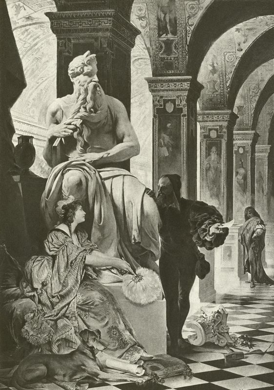 Miguel Ángel y Vittoria Colonna (grabado) de English School