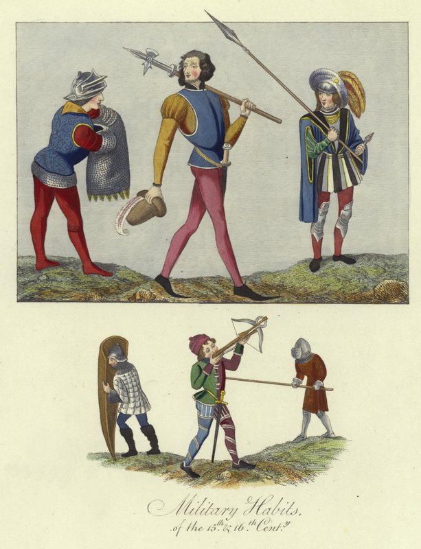 Hábitos militares de los siglos XV y XVI de English School