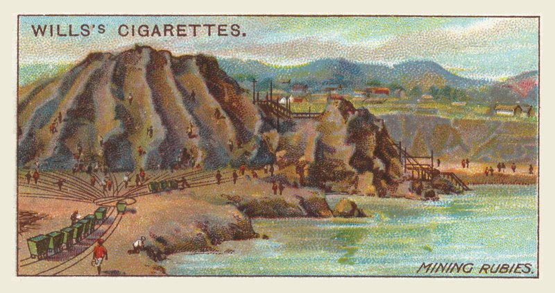 Rubíes mineros (cromolito) de English School