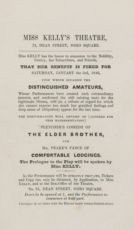 Teatro de Miss Kelly, 73 Dean Street, Soho Square, Londres de English School