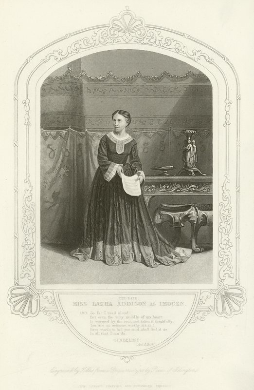 Srta. Laura Addison como Imogen, Cimbelino, Acto I, escena VII de English School