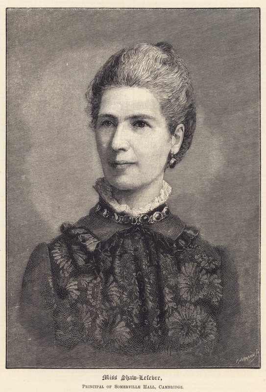 Srta. Shaw-Lefevre, directora del Somerville Hall, Cambridge (grabado) de English School