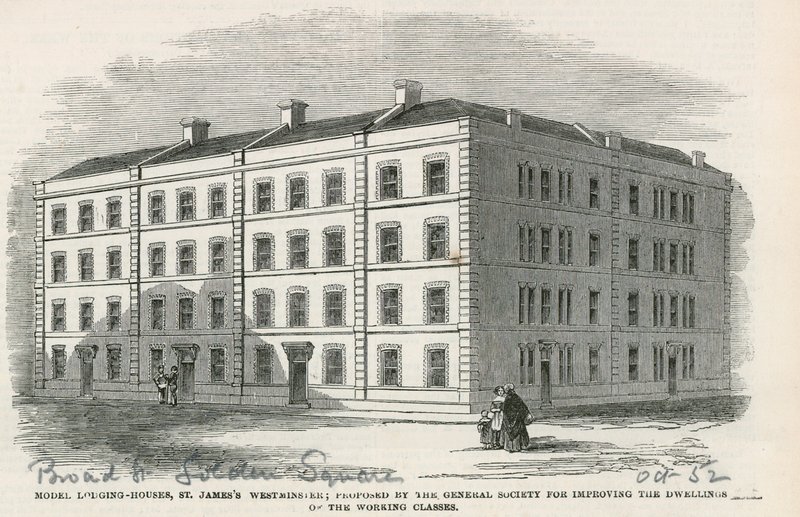 Casas de alojamiento modelo, St Jamess Westminster de English School