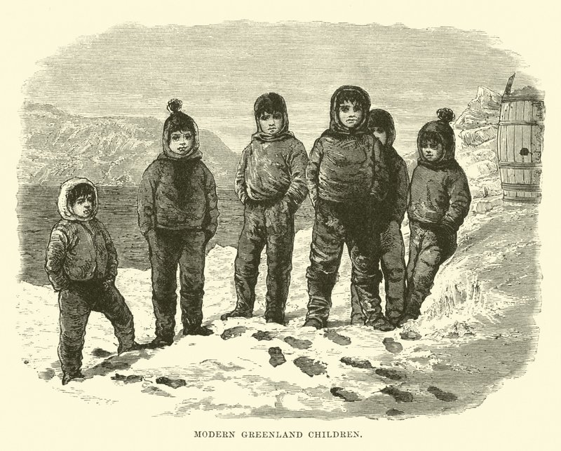 Niños de Groenlandia moderna de English School