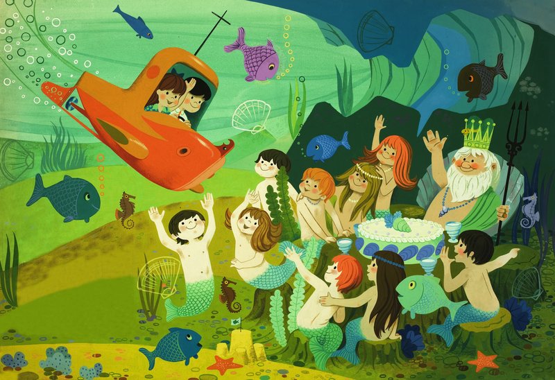 Cuento de hadas moderno: submarino y sirenas de English School