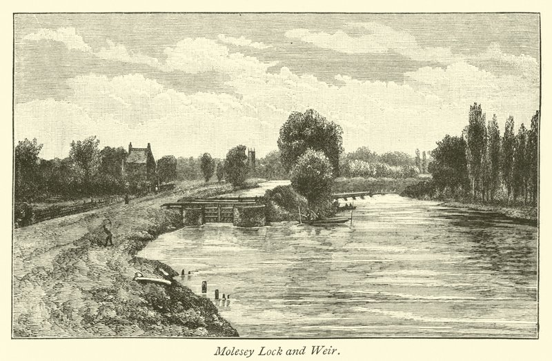 Esclusa y presa de Molesey de English School
