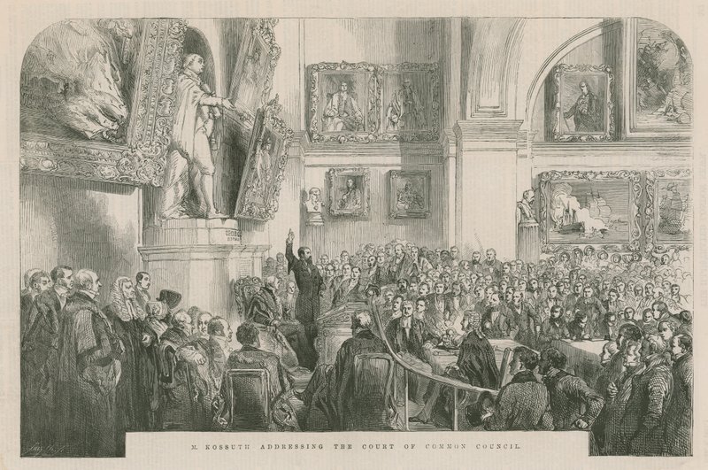 Monsieur Kossuth dirigiéndose al Tribunal del Consejo Común de English School