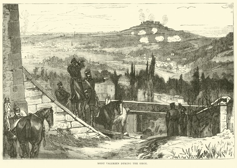 Mont Valerien durante el asedio, octubre de 1870 de English School
