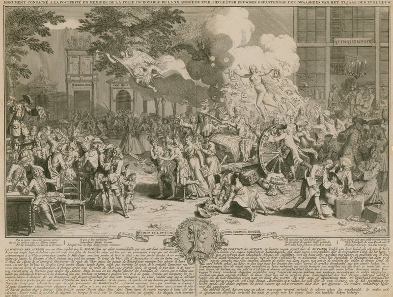 Monumento consagrado a la posteridad en memoria de la increíble locura del año 20 del siglo XVIII de English School