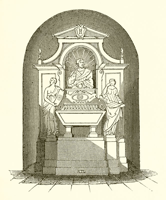 Monumento de Galileo en la Iglesia de Santa Croce en Florencia de English School