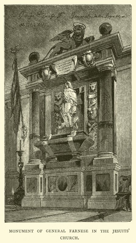 Monumento del General Farnese en la Iglesia de los Jesuitas de English School