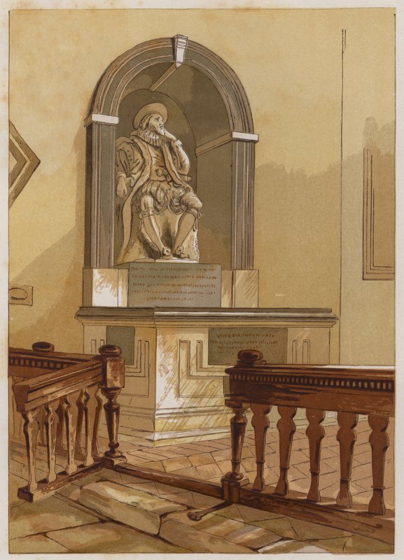 Monumento de Lord Bacon, en la Iglesia de San Miguel; cerca de St Albans de English School