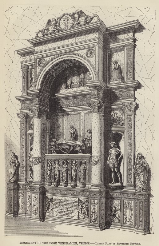 Monumento del Dogo Vendramini, Venecia, última parte del siglo XV de English School