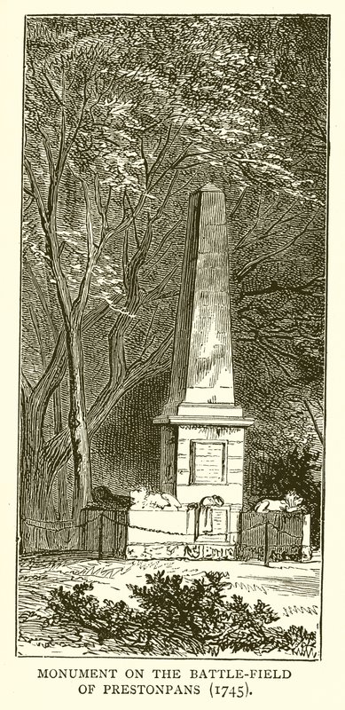 Monumento en el campo de batalla de Prestonpans (1745) de English School