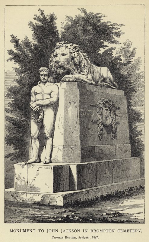 Monumento a John Jackson en el Cementerio de Brompton, Thomas Butler, Sculpsit, 1847 de English School