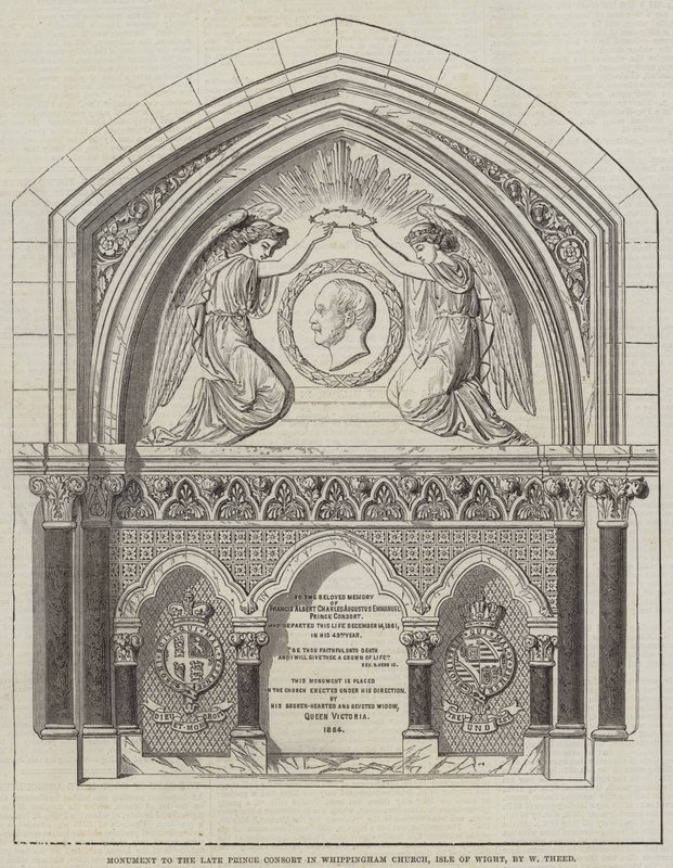 Monumento al difunto Príncipe Consorte en la Iglesia de Whippingham, Isla de Wight de English School