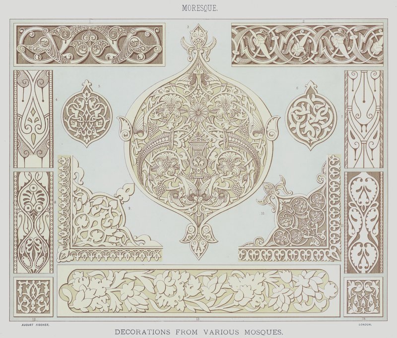 Moresque, decoraciones de varias mezquitas de English School