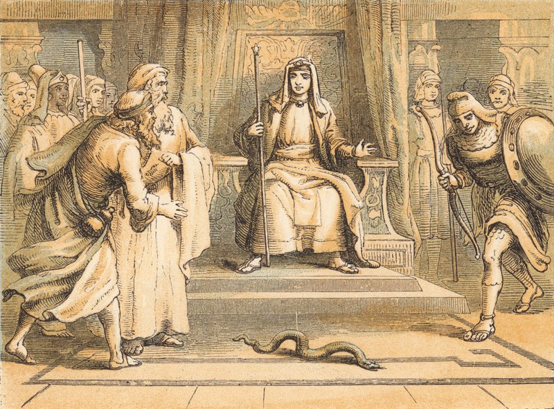 Moisés y Aarón ante el Faraón de English School