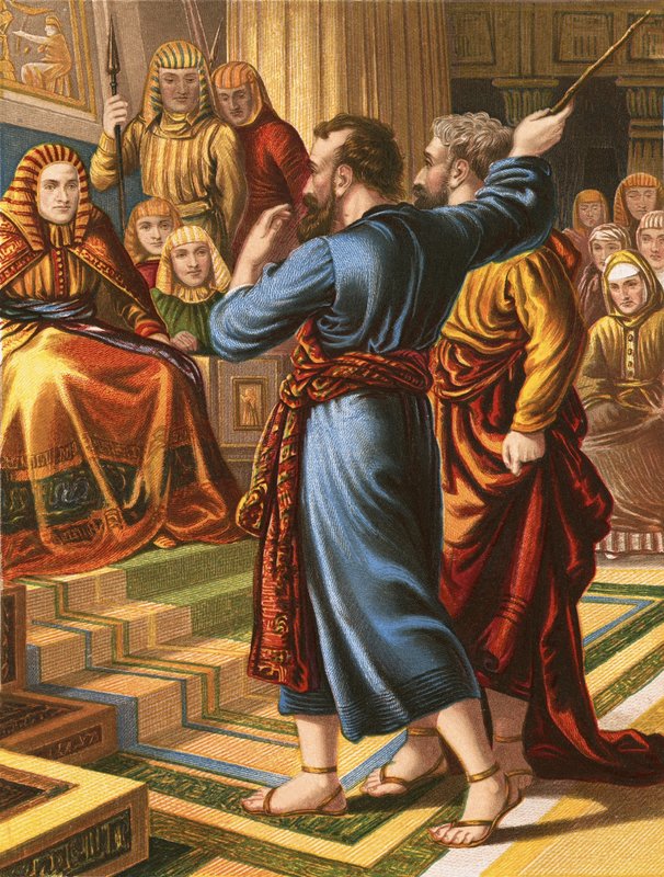 Moisés y Aarón ante el Faraón de English School
