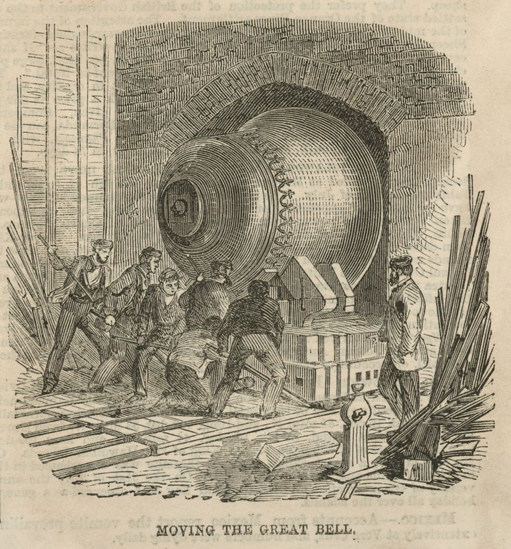 Moviendo la Gran Campana para las Casas del Parlamento de English School