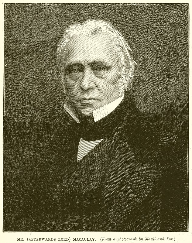 Sr. (Luego Lord) Macaulay de English School