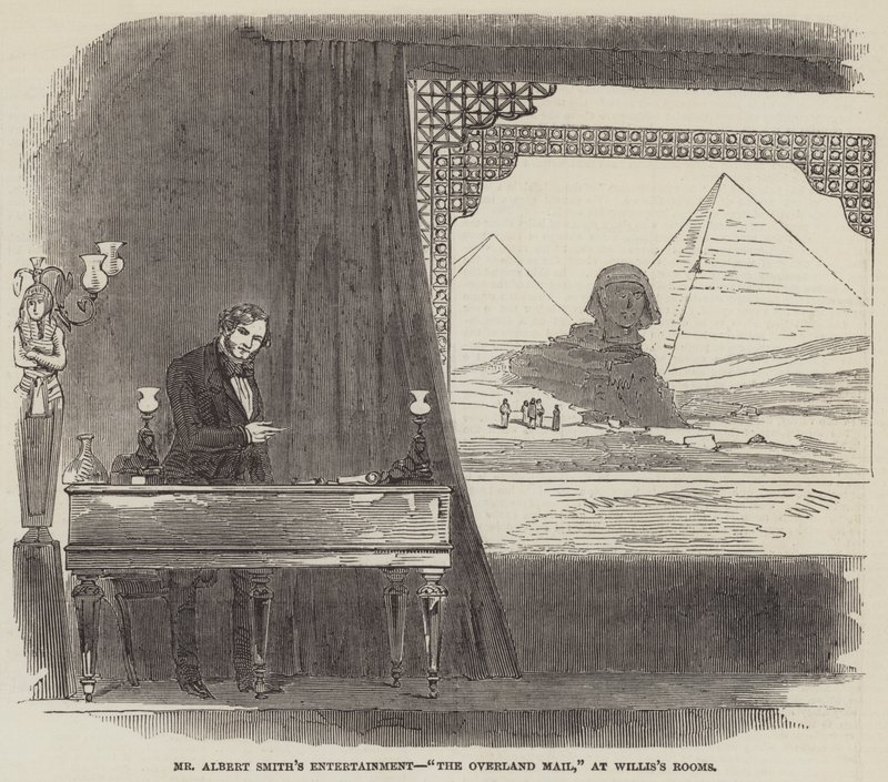 Entretenimiento del Sr. Albert Smith, "The Overland Mail", en Willis