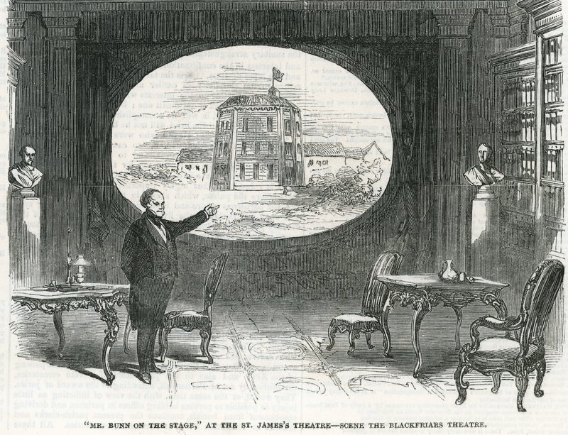 El Sr. Bunn en el Escenario, en el Teatro St James - Escena del Teatro Blackfriars de English School