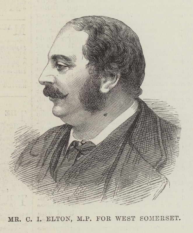 Sr. C I Elton, MP por West Somerset (grabado) de English School