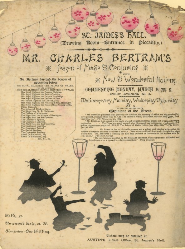 La temporada de magia y prestidigitación de Mr Charles Bertram de English School
