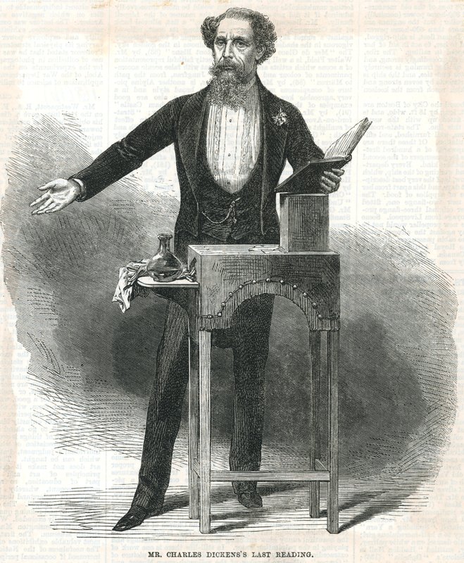 La última lectura del Sr. Charles Dickens de English School