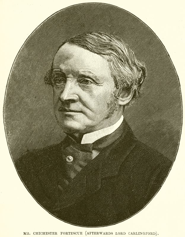 Sr. Chichester Fortescue (posteriormente Lord Carlingford) de English School