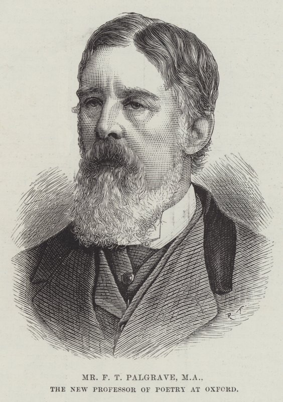 Sr. F T Palgrave, MA, el Nuevo Profesor de Poesía en Oxford (grabado) de English School
