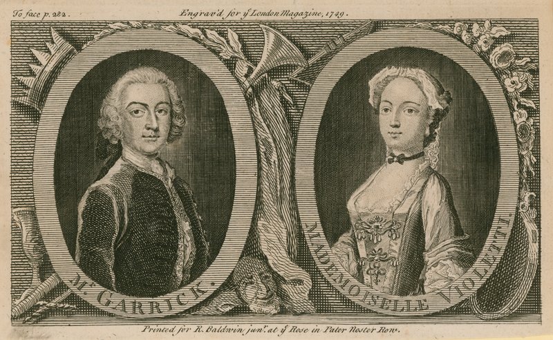 Mr Garrick y Mademoiselle Violetti (Eva Marie Veigel) de English School