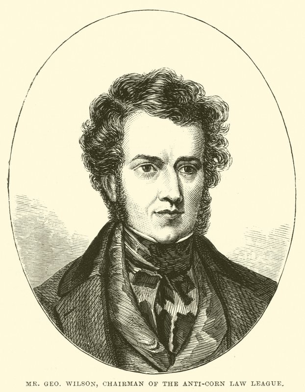 Sr. George Wilson, Presidente de la Liga Anti-Corn Law de English School