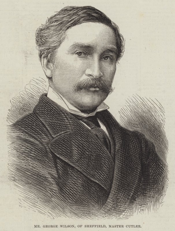 El Sr. George Wilson, de Sheffield, maestro cuchillero (grabado) de English School