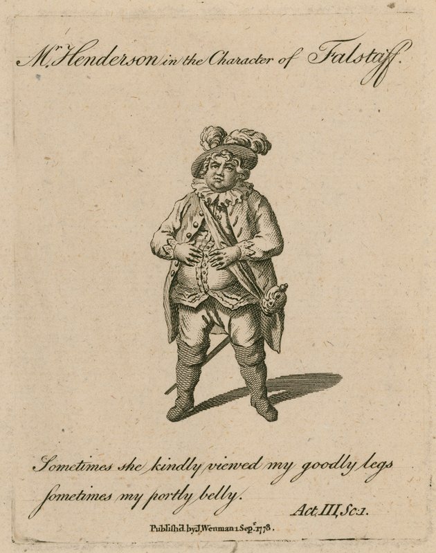 Mr Henderson en el personaje de Falstaff de English School
