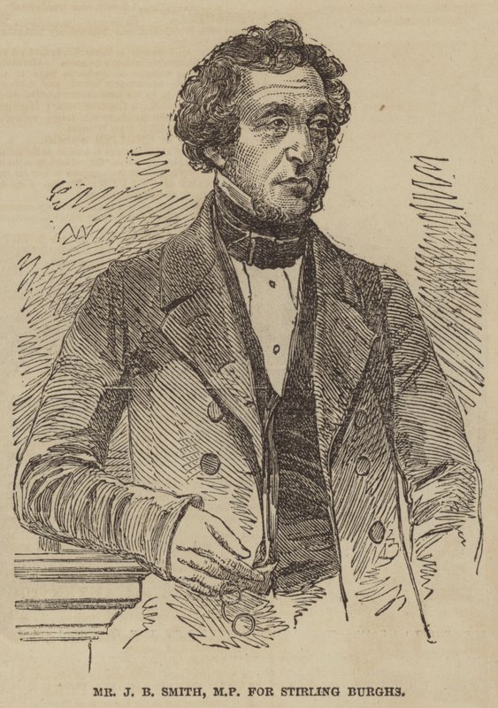 El Sr. J B Smith, MP por Stirling Burghs (grabado) de English School