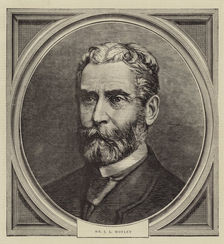 Mr J L Motley (grabado) de English School