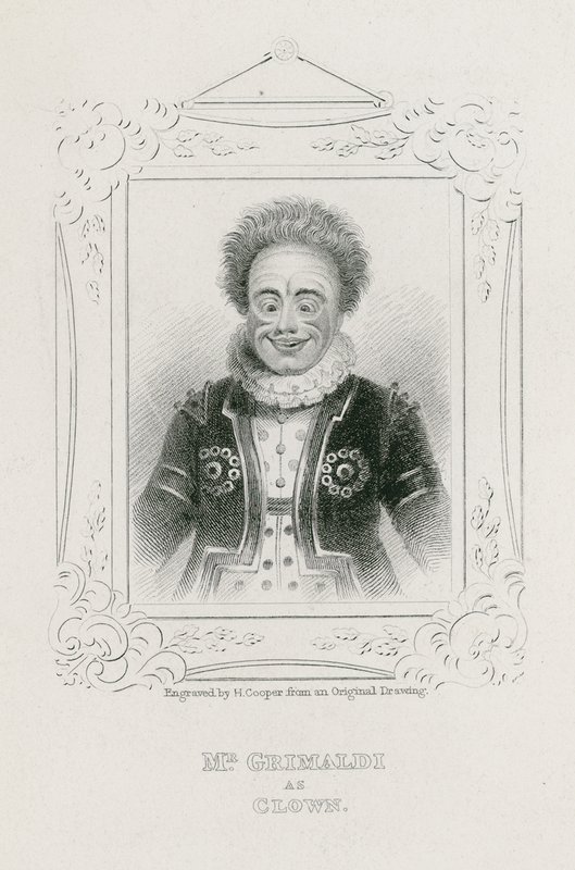 Mr Joseph Grimaldi como Payaso de English School