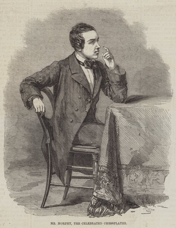 El Sr. Morphy, el célebre jugador de ajedrez de English School