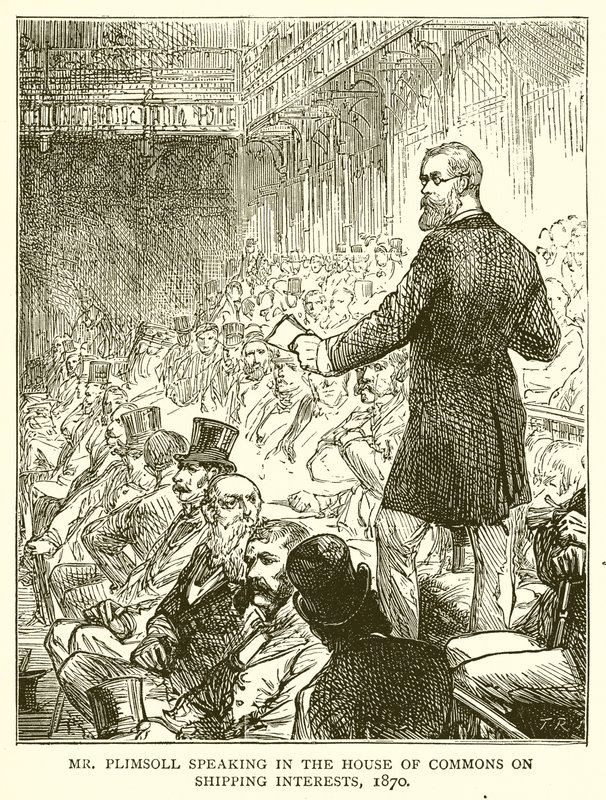 El Sr. Plimsoll hablando en la Cámara de los Comunes sobre los Intereses Marítimos, 1870 de English School