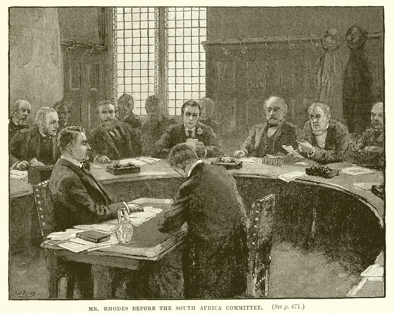 El Sr. Rhodes ante el Comité de Sudáfrica de English School