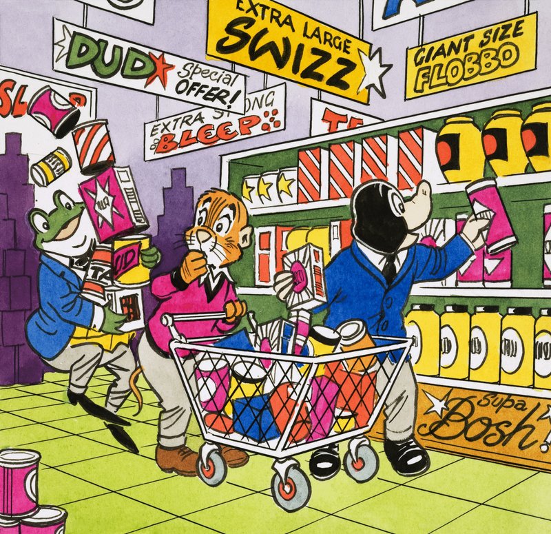 El Sr. Sapo en el supermercado de English School